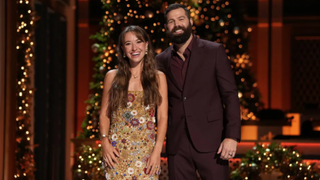 “CMA Country Christmas 2025” is hosted by Lauren Daigle and Jordan Davis at Belmont's Fisher Center in Nashville, Tennessee