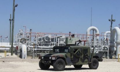 The Obama administration is considering dipping into the rarely used Strategic Petroleum Reserve as gas prices hovering around $4 a gallon. A Texas reserve facility, pictured.