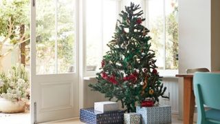 Christmas tree in a home