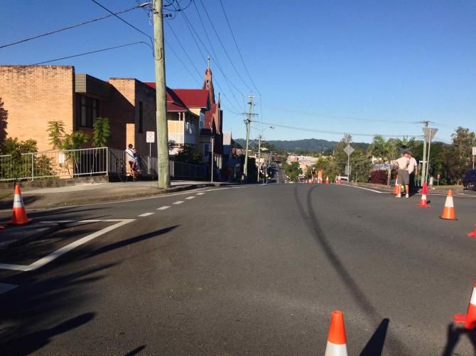 Riders were struggling to come to terms with the steep hill each lap