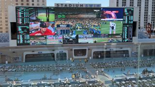 Sights and sounds, including the legendary Vegas Vickie and massive Stadium Swim sportsbook, at the Circa in Las Vegas.