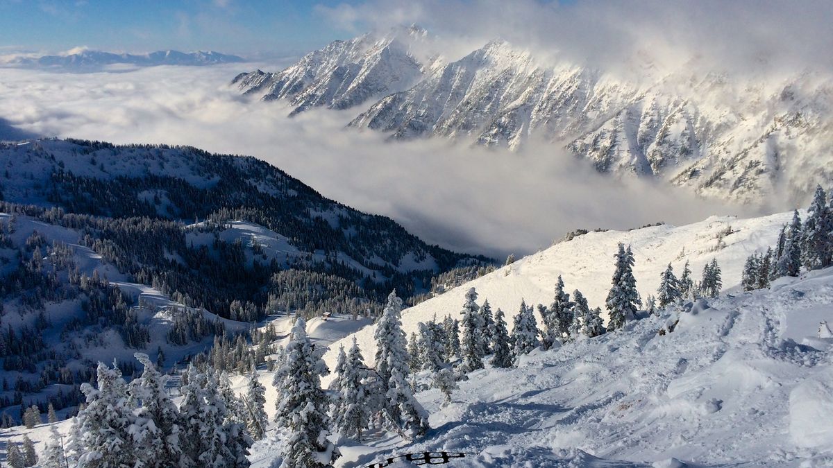 Snowy mountains in Utah