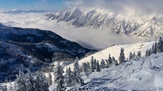 Snowy mountains in Utah