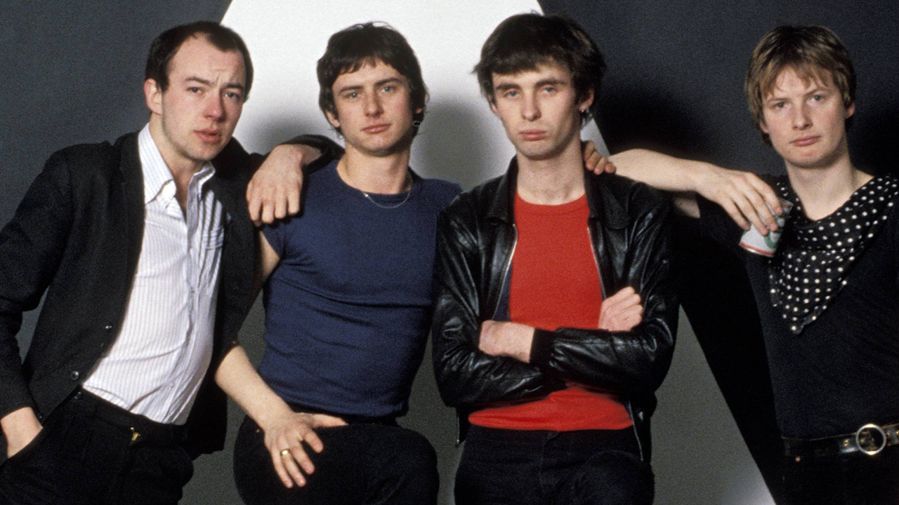 Photo of XTC; Barry Andrews, Terry Chambers, Colin Moulding and Andy Partridge  (Photo by Fin Costello/Redferns)