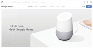 Google Home homepage