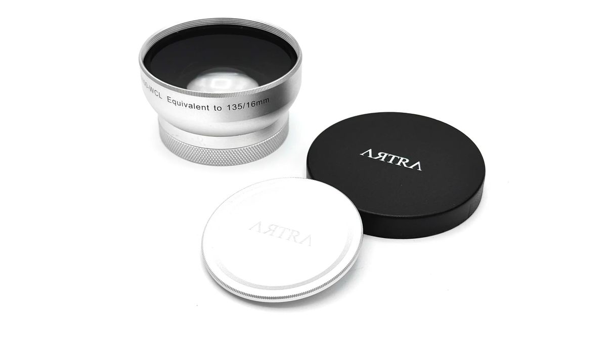 The Artra Lab X100 camera conversion lens on a white background