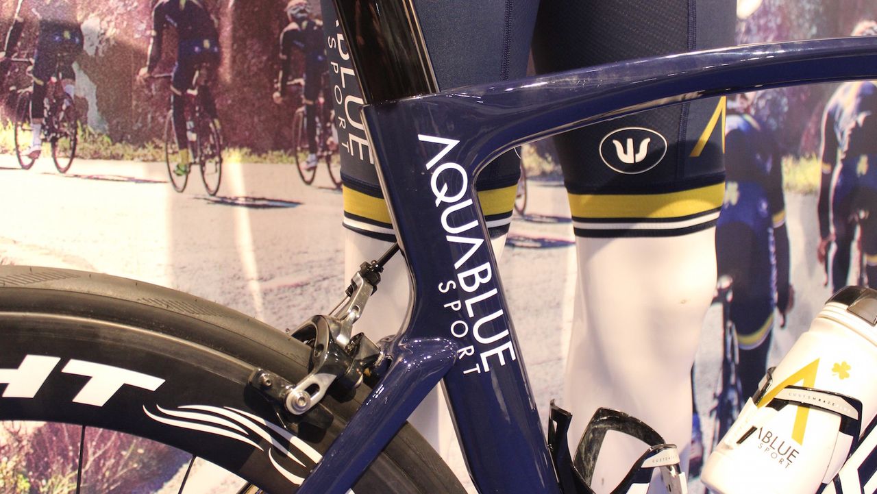 A closer look at the seat cluster on Aqua Blue's bikes