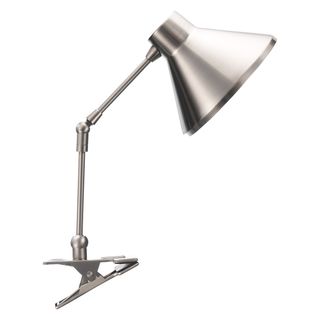 Bobby Silver Brushed Metal Clamp Desk Lamp