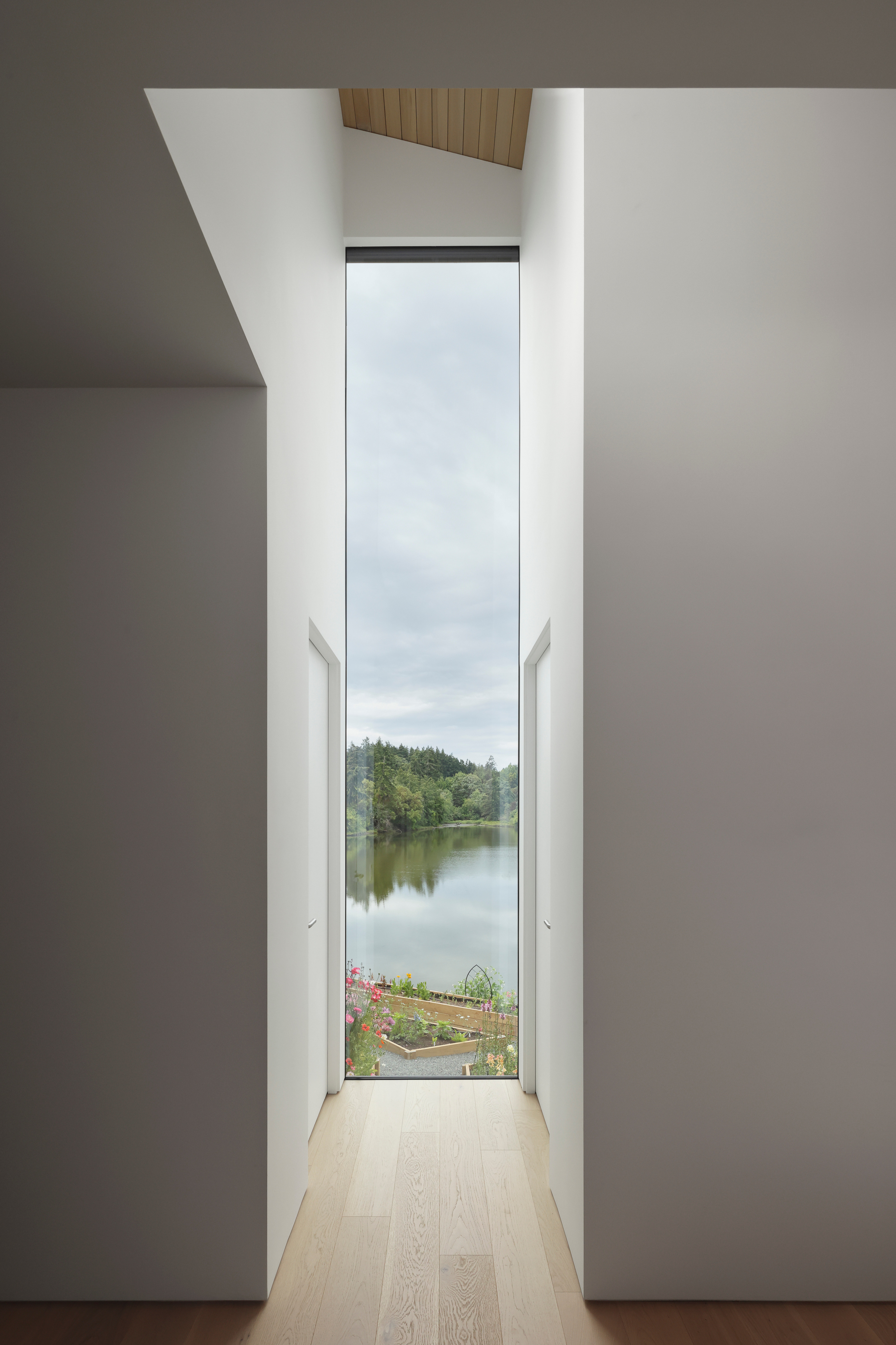 Framed views are a key feature of the interior layout