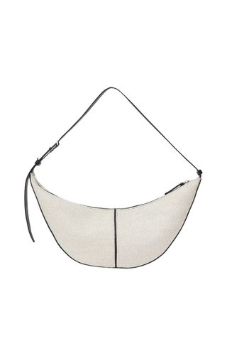 Slide Zip Canvas Shoulder Bag