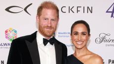 Prince Harry, Duke of Sussex (L) and Meghan, Duchess of Sussex attend the David Foster Foundation 40th Anniversary Celebration on August 07, 2026