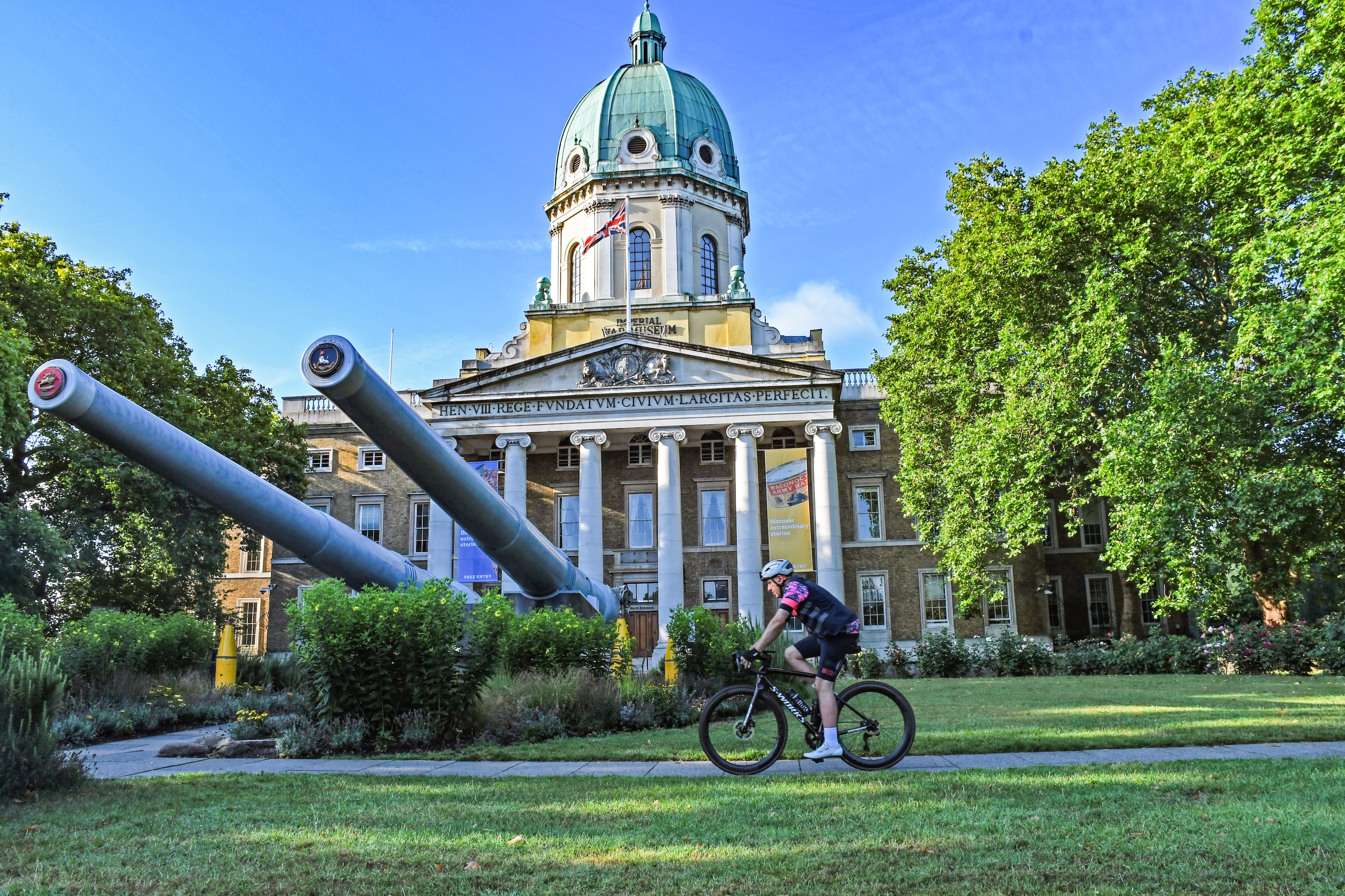 Nicolas Georgiou cycled past the IWM