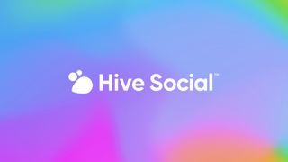 The Hive Social logo on a colourful background