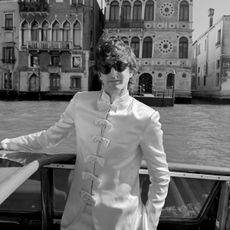 An image of Who What Wear UK Editor in Residence, Max Hurd, in Venice. 