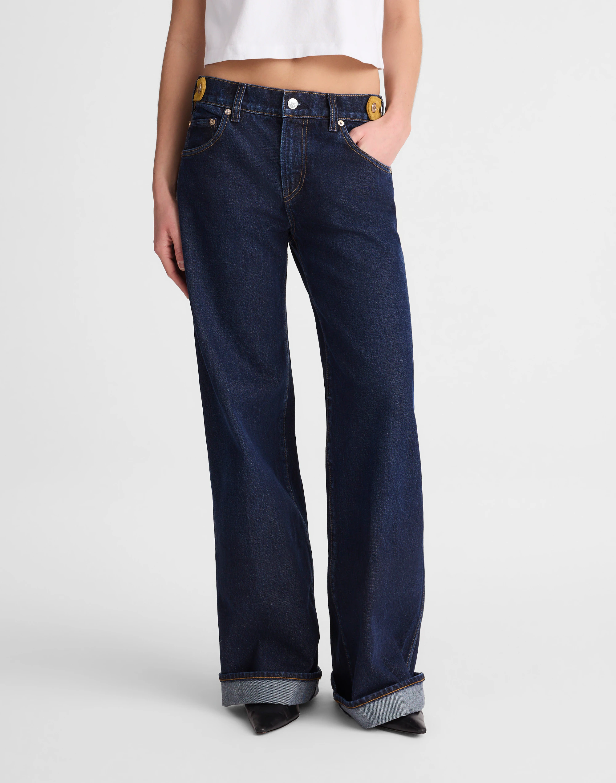 Madewell X Benjamin Talley Smith the Coolidge Low-Rise Wide-Leg Jean
