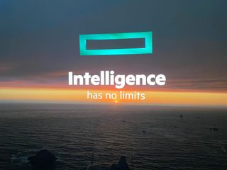 HPE logo with Intelligence Has No Limits underneath