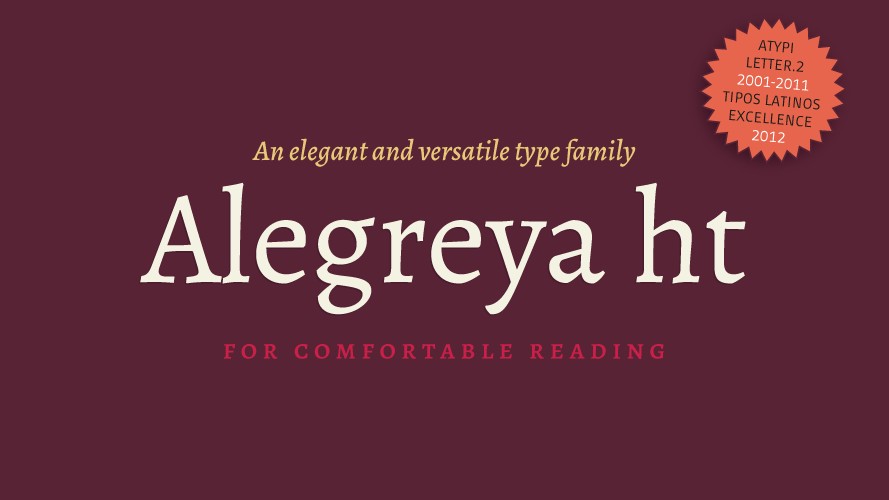 Best free fonts: Alegreya