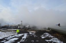 Researchers have captured carbon dioxide from Iceland's Hellisheidi geothermal power plant and turned it into a solid.