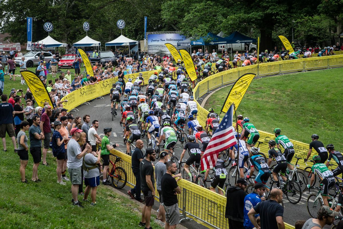 Fans watch as the mens race hits Lemon Hill