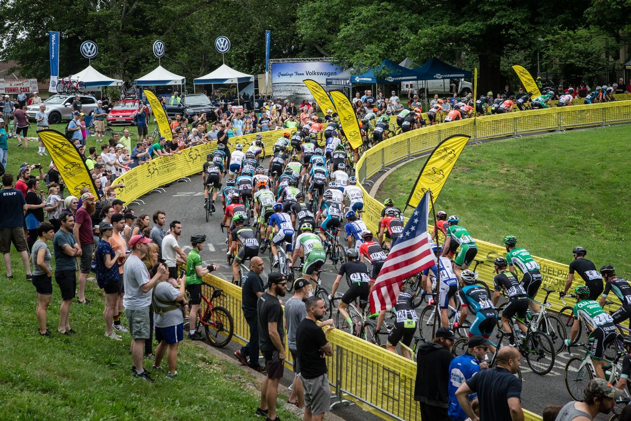 Fans watch as the mens race hits Lemon Hill