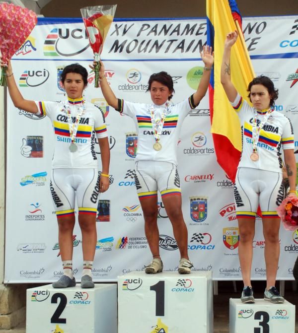 Under 23 women's cross country podium