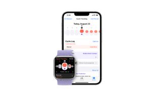 Apple Watch period tracking app on home screen