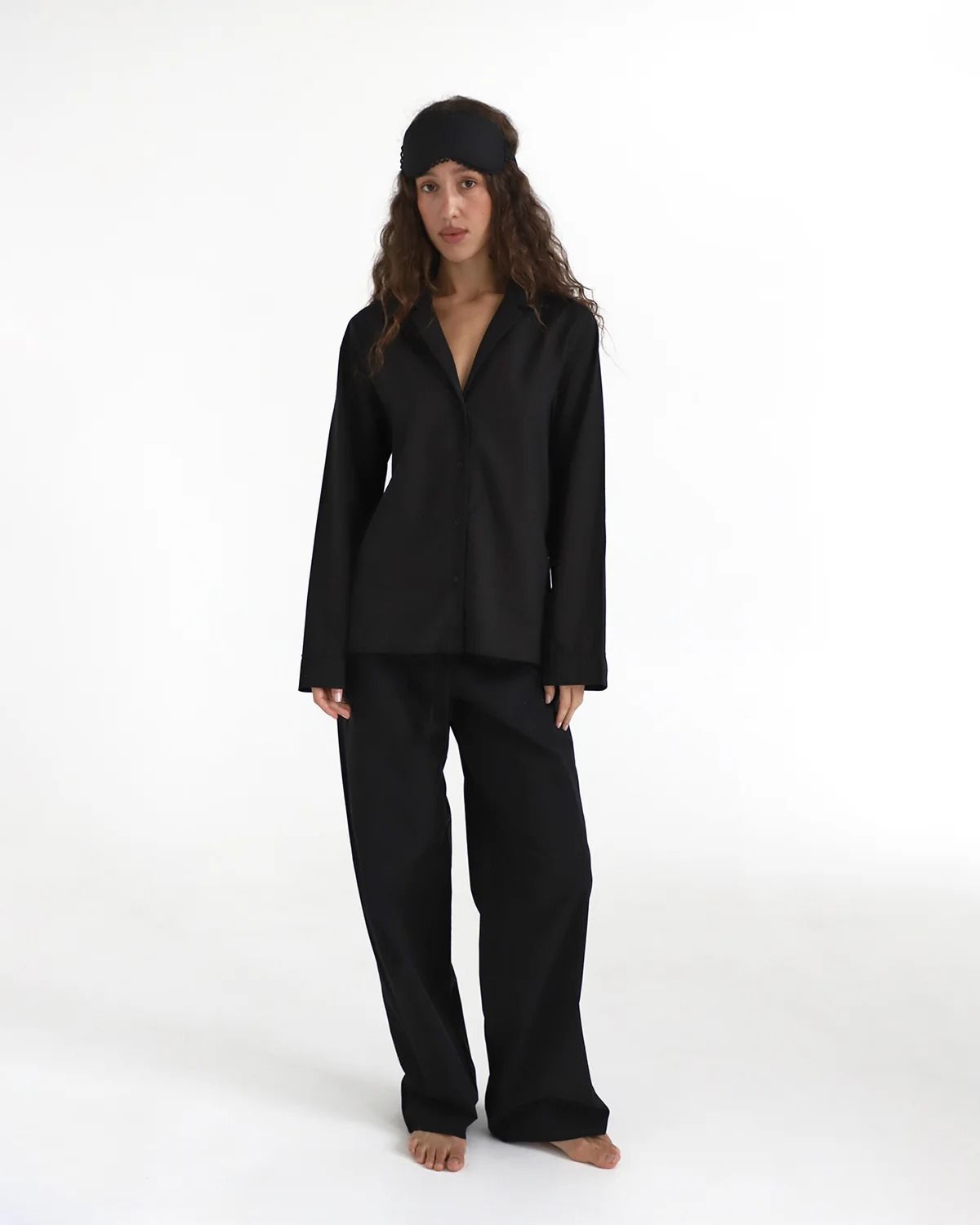 Cou Cou Intimates, The Sunday Set: Cotton Voile Black