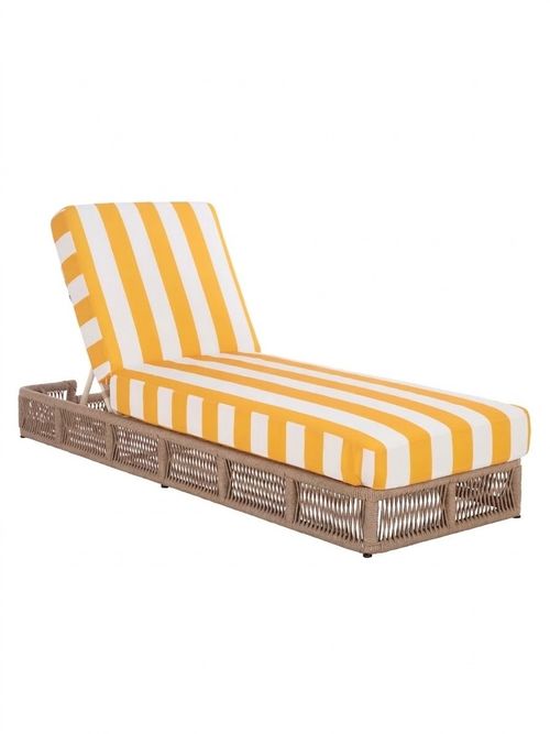 Gillian Steel and Rope Chaise Lounger