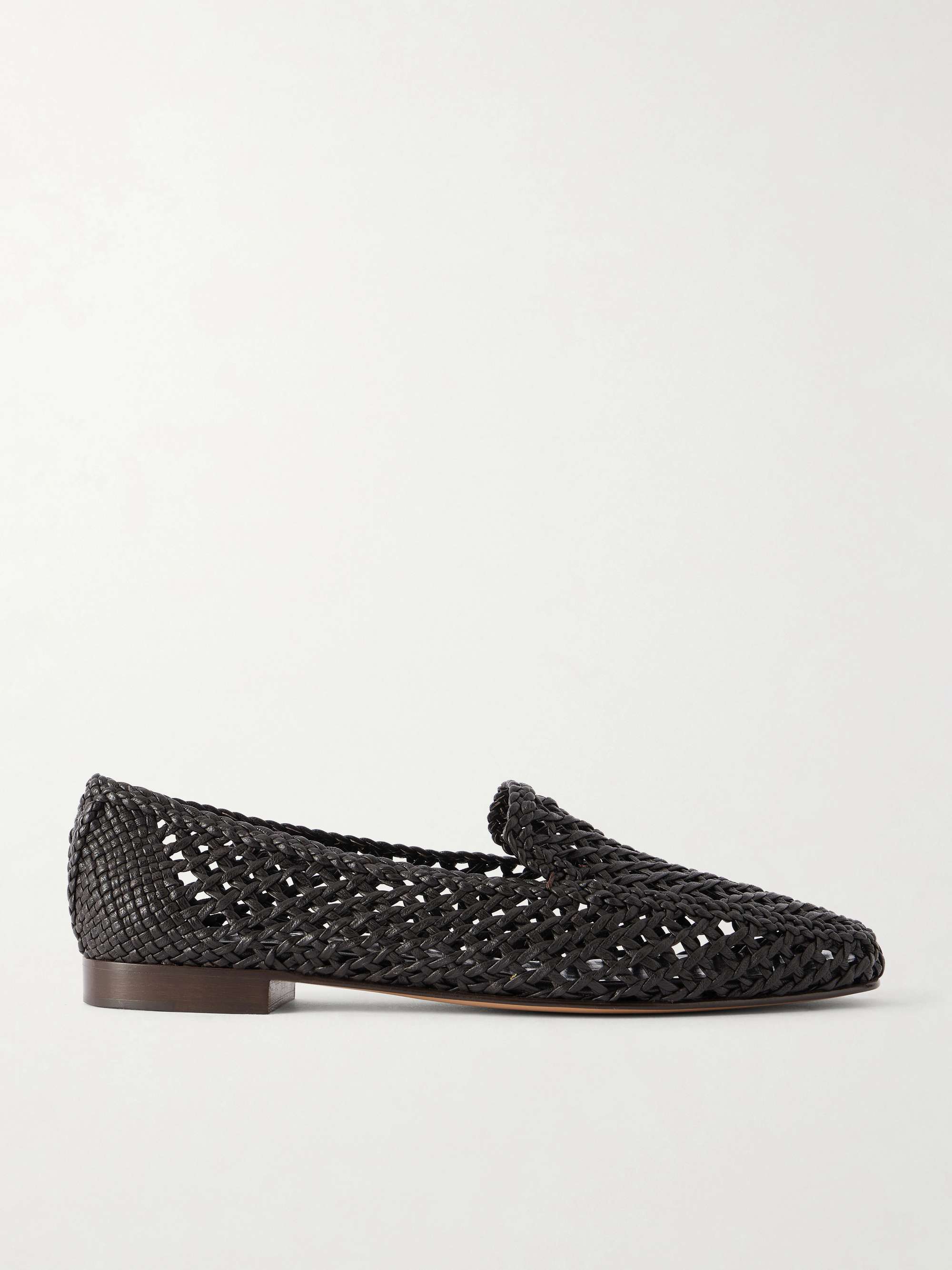 Woven Leather Loafers