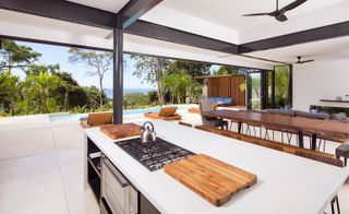 Open-plan living room of Joya Villas in Costa Rica