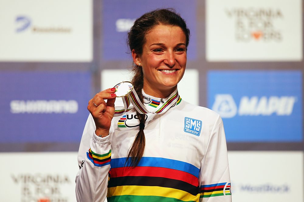 Lizzie Deignan (Great Britain) wins the world title in Richmond