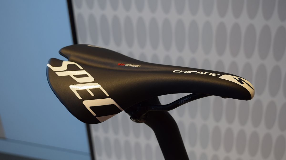 Gilbert still races and trains with a Specialized Chicane saddle