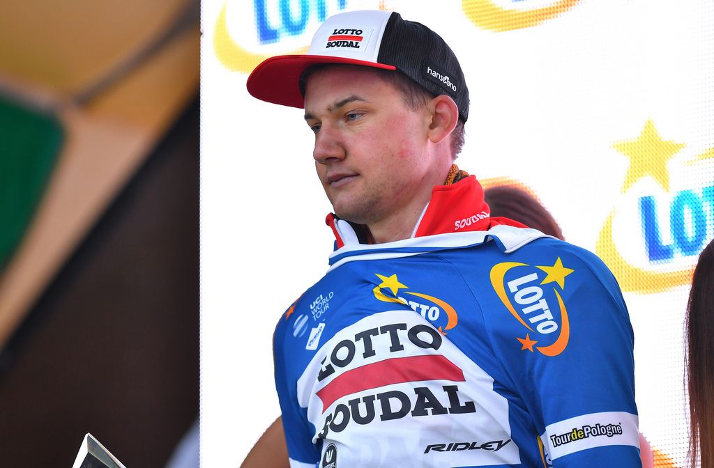 Tim Wellens (Lotto Soudal) in the blue jersey