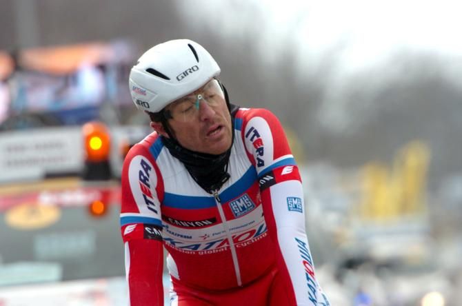 Luca Paolini (Katusha) at the finish in Oudenaarde