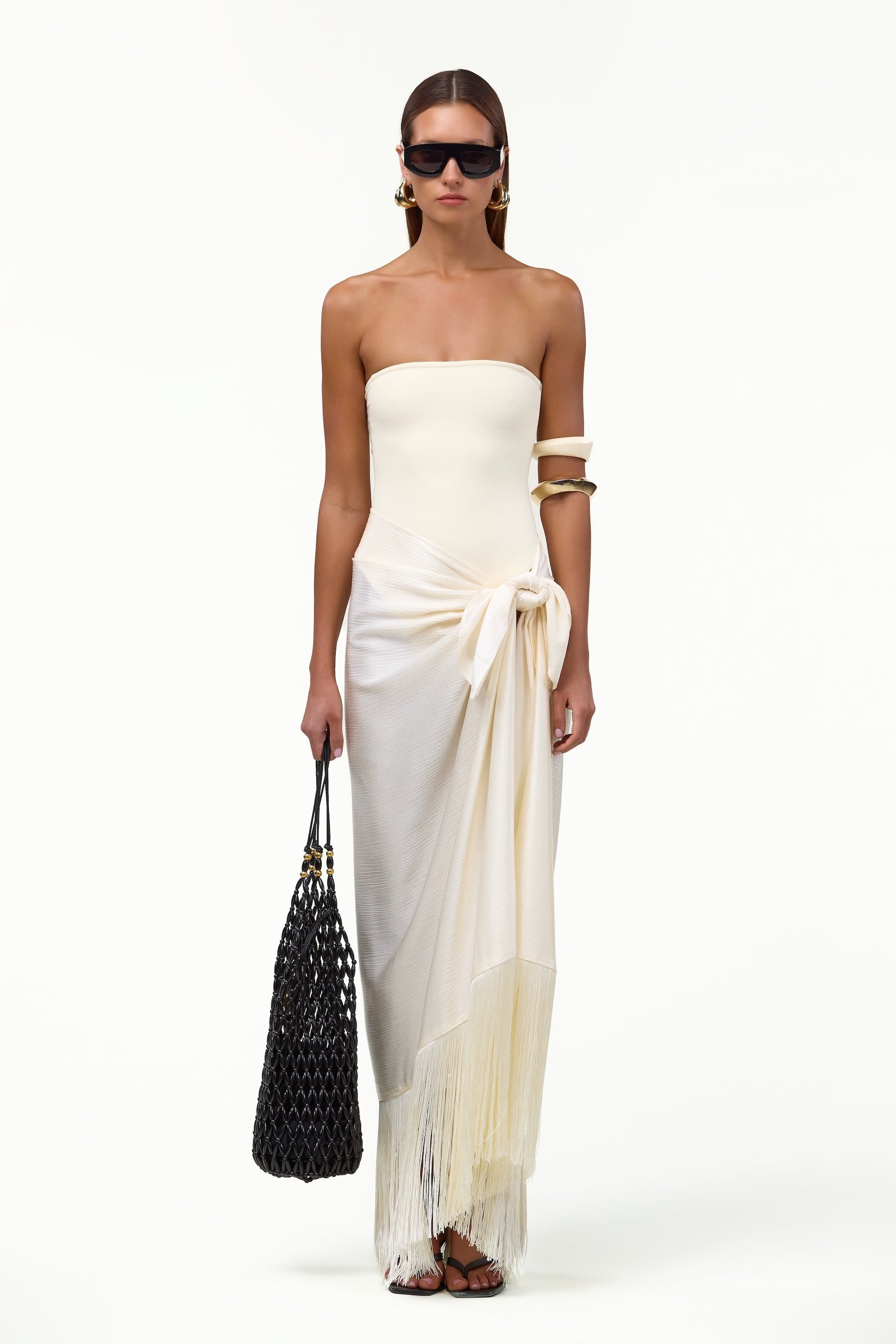 Same Los Angeles, Fringe Sarong (Cream)