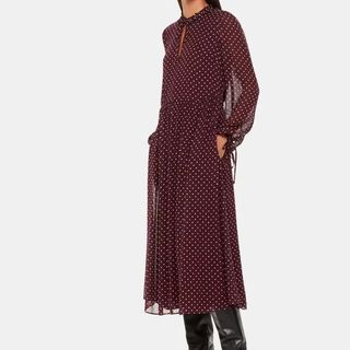 Kate Middleon's burgundy midi dress