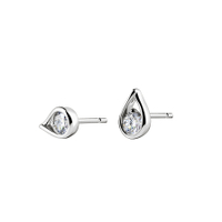 Pandora Brilliance Sparkling Teardrop Stud Earrings in White Gold with 0.50 carat | Pandora