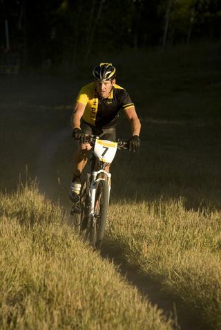 Lance Armstrong on his bike at Snowmass.
