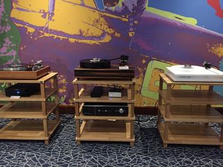Inspire Hi-Fi showed off a trio of turntables, including the Quest Force 10 (centre)