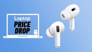 AirPods Pro 2 against gradient blue background