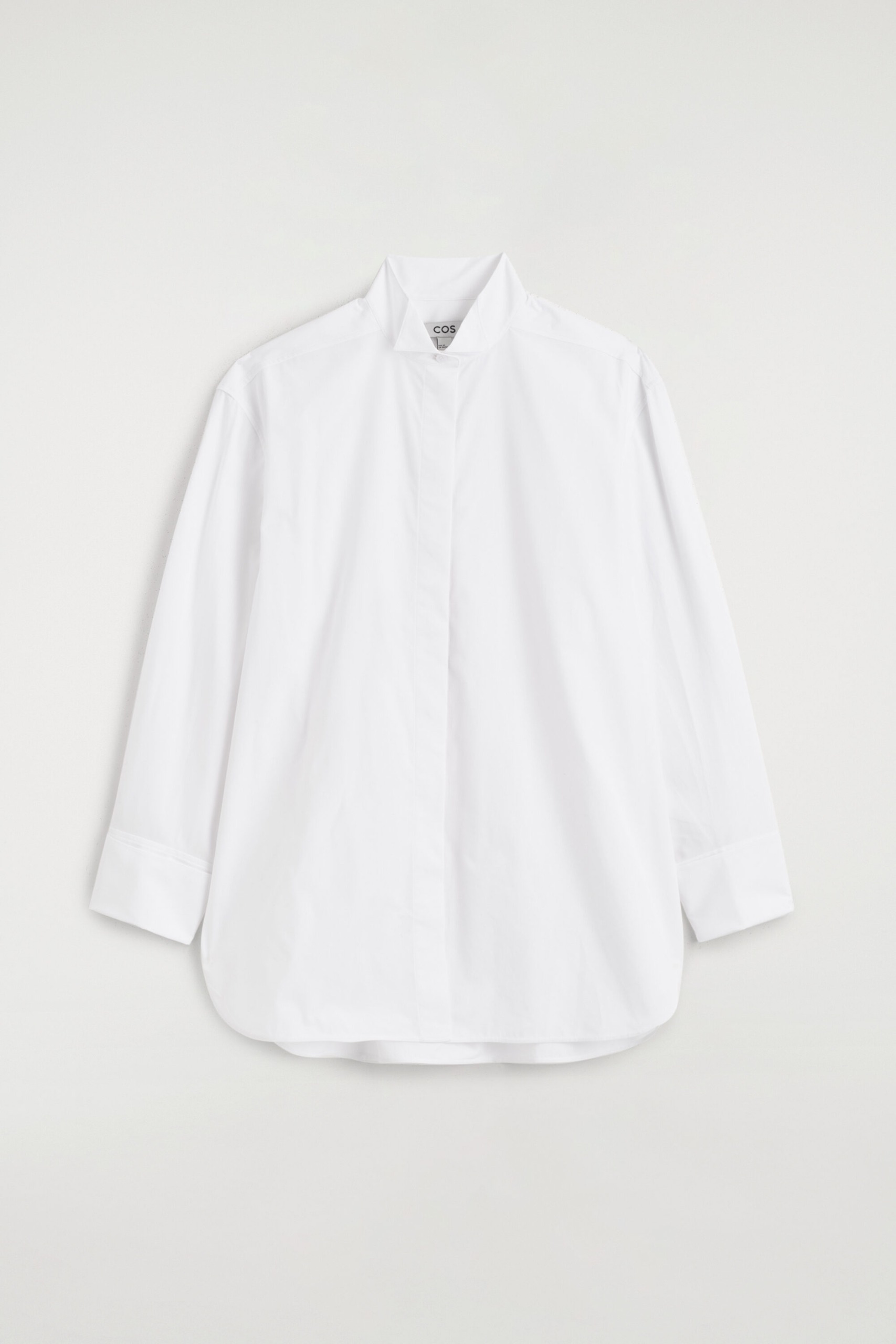 Wing-Collar Cotton Tuxedo Shirt