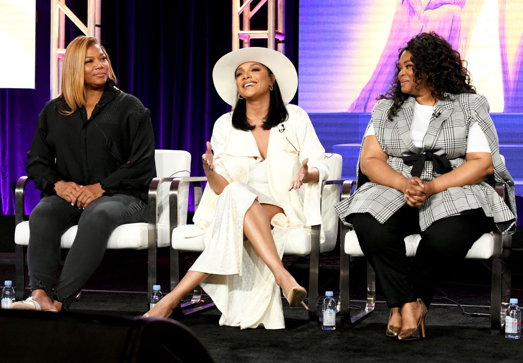 A Lifetime TCA panel in January 2020: Queen Latifah, Sheléa Frazier, Christina Bell (Michael Kovac/Getty Images)