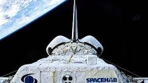 The Space Shuttle Columbia in space