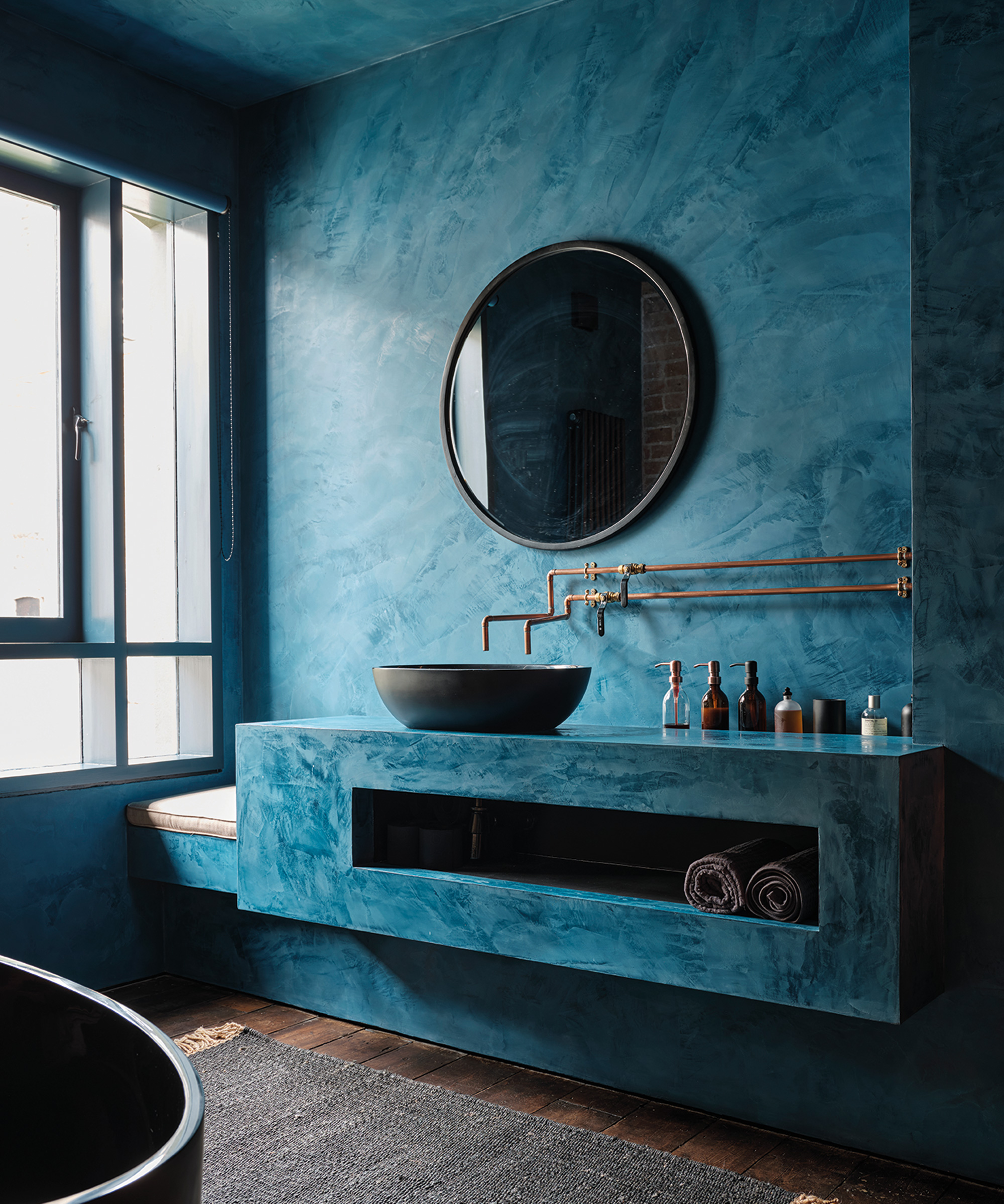 Blue bathroom