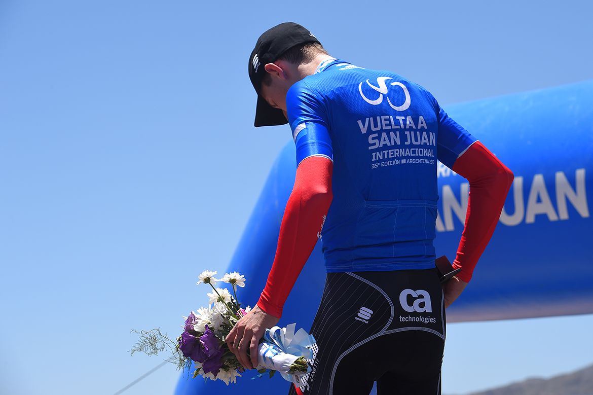 Bauke Mollema (Trek-Segafredo) with the Vuelta a San Juan leader's jersey