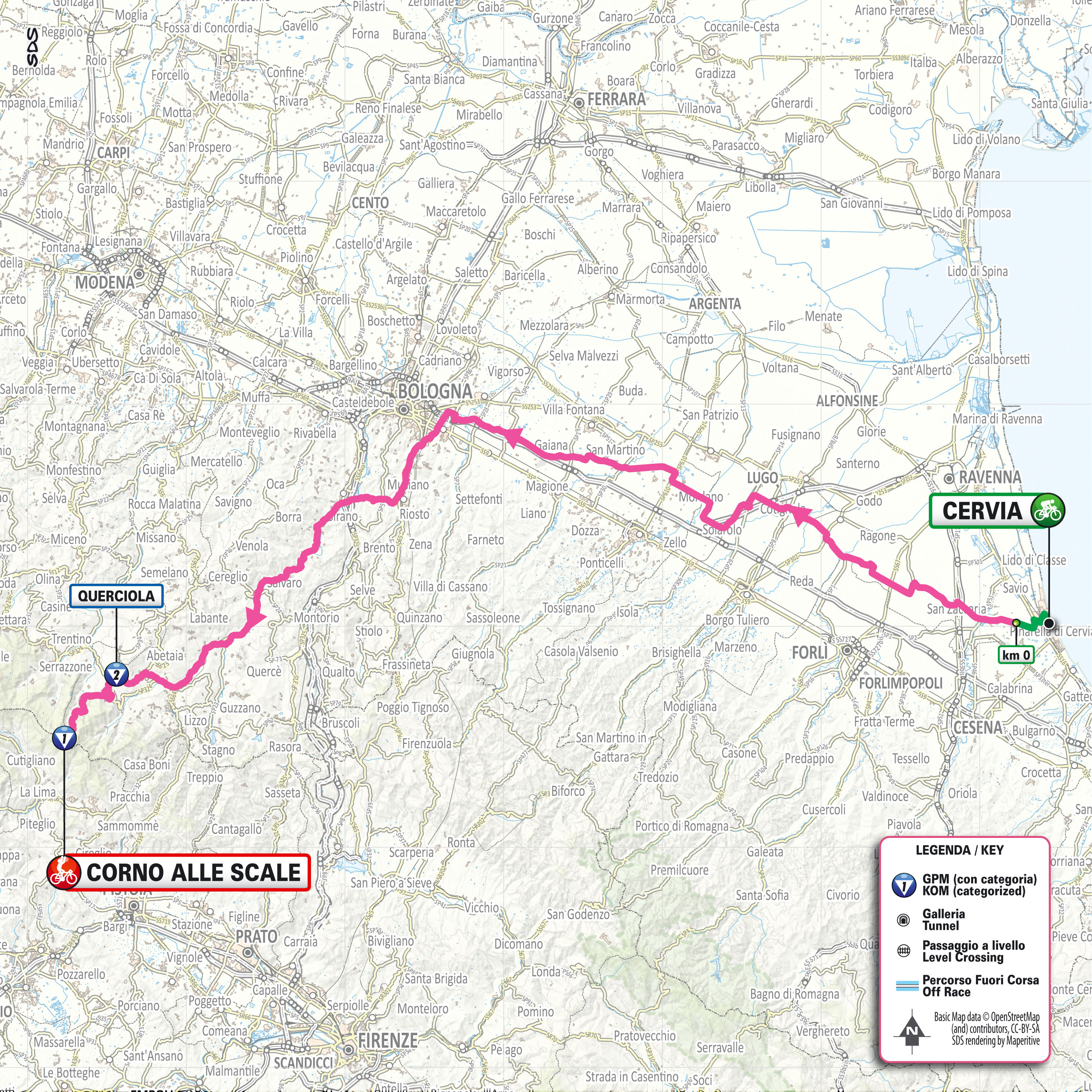 Giro d'Italia 2026 stage 9 map