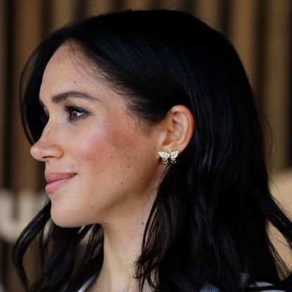 Meghan Markle wearing butterfly earrings