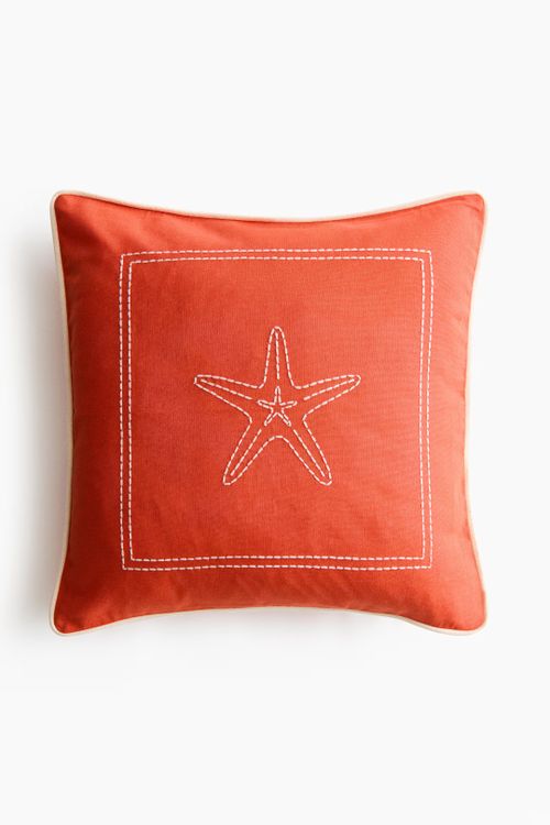 Embroidered-Motif Cushion Cover
