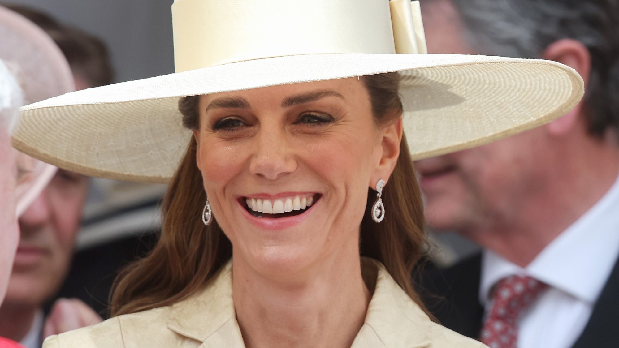 Catherine, Princess of Wales smiles as she attends the 2026 Order Of The Garter Service at Windsor Castle on June 15, 2026