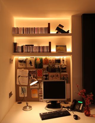 accent lighting in home office